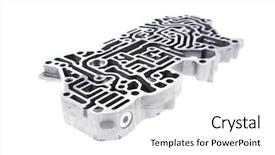  Presentation with control valve - Presentation theme featuring car engine automatic transmission control background and a  colored foreground