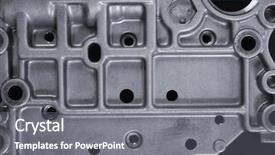  Presentation with control valve - PPT theme enhanced with car engine automatic transmission control background and a gray colored foreground