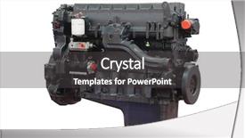  Presentation with engine - Cool new presentation with car engine close up backdrop and a  colored foreground