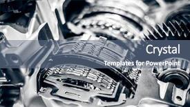  Presentation with muscle - Cool new theme with car engine closeup backdrop and a ocean colored foreground