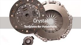 Presentation with car engine - Amazing PPT theme having car engine clutch isolated backdrop and a gray colored foreground