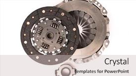  Presentation with car engine - Audience pleasing slides consisting of car engine clutch isolated backdrop and a soft green colored foreground