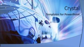  Presentation with car design - Cool new slide deck with car engine design - back view of automobile backdrop and a light blue colored foreground