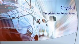  Presentation with automobile - Amazing presentation theme having car engine design - back view of automobile backdrop and a light blue colored foreground