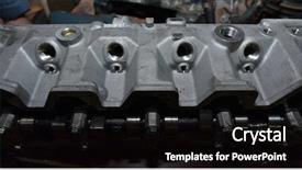  Presentation with car nissan - Amazing PPT theme having car engine detail backdrop and a black colored foreground