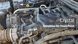  Presentation with engine - Slide set consisting of car-engine-dirty-4wd background and a gray colored foreground