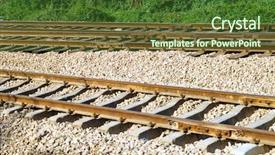  Presentation with tracks - Audience pleasing presentation consisting of car engine management - rail road tracks - electrical backdrop and a tawny brown colored foreground