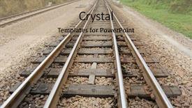  Presentation with tracks - Audience pleasing PPT layouts consisting of car engine management - rail road tracks backdrop and a coral colored foreground