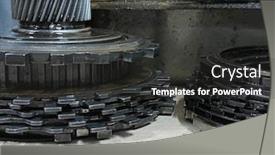  Presentation with parts - PPT layouts with car-engine-metal-gearbox-parts background and a dark gray colored foreground