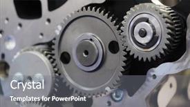  Presentation with car engine - PPT theme enhanced with car engine valve train background and a gray colored foreground