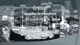  Presentation with car engine - Audience pleasing theme consisting of car engine backdrop and a dark gray colored foreground