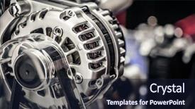  Presentation with muscle - Theme featuring car engine background and a wine colored foreground