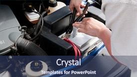  Presentation with resilience at work - Amazing slide deck having car engineering - mechanic at work backdrop and a ocean colored foreground