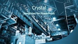  Presentation with industrial textile industry yarn spools - Cool new presentation theme with car factory - huge industrial space hosting backdrop and a  colored foreground