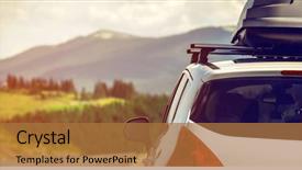  Presentation with roof - Amazing slide set having car for traveling backdrop and a red colored foreground