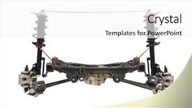  Presentation with forward - Slide deck consisting of car forward axle isolated background and a white colored foreground