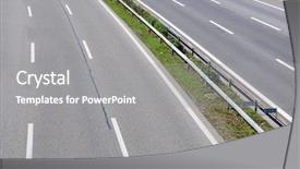  Presentation with highway - Audience pleasing slide deck consisting of car freeway - empty highway backdrop and a gray colored foreground