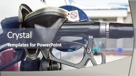  Presentation with fuel station - Theme with car fuel on the gas background and a gray colored foreground