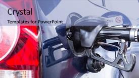  Presentation with fuel station - Slides having car fuel on the gas background and a light blue colored foreground
