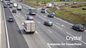  Presentation with traffic congestion at intersection - Amazing slides having car fume pollution - urban traffic backdrop and a  colored foreground