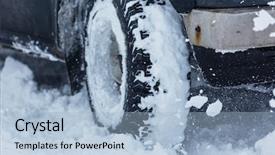  Presentation with stuck - PPT theme consisting of car got stuck background and a  colored foreground