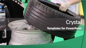  Presentation with modern gas station - Audience pleasing presentation theme consisting of car haulers - modern tire machine backdrop and a  colored foreground