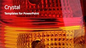  Presentation with bus - Presentation theme featuring car headlight bus and truck background and a crimson colored foreground