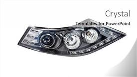  Presentation with lamps - Slide deck featuring car-headlight-with-led-lamps background and a white colored foreground