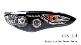  Presentation with lamps - Cool new theme with car-headlight-with-led-lamps backdrop and a white colored foreground