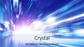  Presentation with city night - Slides enhanced with car headlights - abstract image of night traffic background and a light blue colored foreground