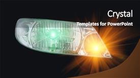  Presentation with automotive - Presentation consisting of car headlights - automotive head lamp on black background and a black colored foreground