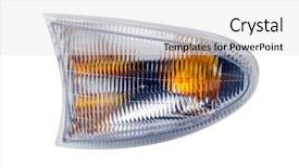  Presentation with car - Amazing PPT layouts having car headlights on a white backdrop and a white colored foreground