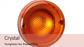  Presentation with car - Beautiful presentation theme featuring car headlights on a white backdrop and a coral colored foreground