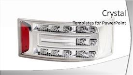  Presentation with cheap car - PPT theme enhanced with car headlights on a white background and a white colored foreground