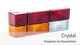  Presentation with jaguar xe car - Colorful theme enhanced with car headlights on a white backdrop and a white colored foreground