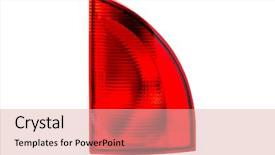  Presentation with car - PPT theme having car headlights on a white background and a coral colored foreground