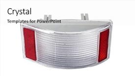  Presentation with car - PPT theme consisting of car headlights on a white background and a white colored foreground