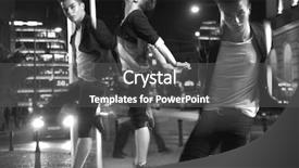 Presentation with park night city - Audience pleasing slide deck consisting of car hop - stylish young dancer backdrop and a dark gray colored foreground