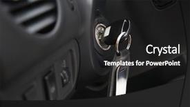  Presentation with car key - Slides with car ignition with key close background and a dark gray colored foreground