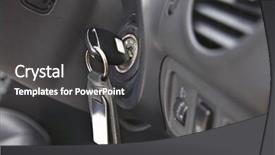  Presentation with car wash wastewater - Cool new theme with car ignition with key close backdrop and a dark gray colored foreground