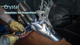  Presentation with tyre - PPT theme with car-in-a-garage background and a wine colored foreground