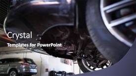  Presentation with tyre - Colorful slide set enhanced with car-in-a-garage backdrop and a dark gray colored foreground