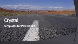  Presentation with road to excellence - Presentation having car infiniti - road to vagus background and a dark gray colored foreground