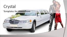  Presentation with wedding muslim couple - Colorful PPT theme enhanced with car infiniti - young beautiful couple with their backdrop and a white colored foreground