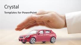  Presentation with insurance - Cool new slide set with car insurance backdrop and a sky blue colored foreground