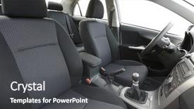  Presentation with interior - Slide set featuring car interior view background and a dark gray colored foreground