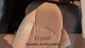  Presentation with leather - Presentation consisting of car-interior-with-leather-seats background and a coral colored foreground
