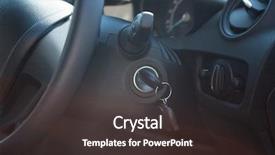  Presentation with car key - Audience pleasing presentation theme consisting of gears keys - close-up of car interior backdrop and a  colored foreground