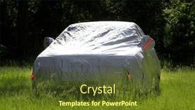  Presentation with car parking - Presentation theme having car-is-in-the-parking background and a tawny brown colored foreground