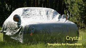  Presentation with car parking - PPT theme with car-is-in-the-parking background and a tawny brown colored foreground